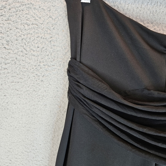 Mistress Rocks Womens Pants Sz L Black With Chiffon Overlay At Waist Back Zip - Picture 3 of 16